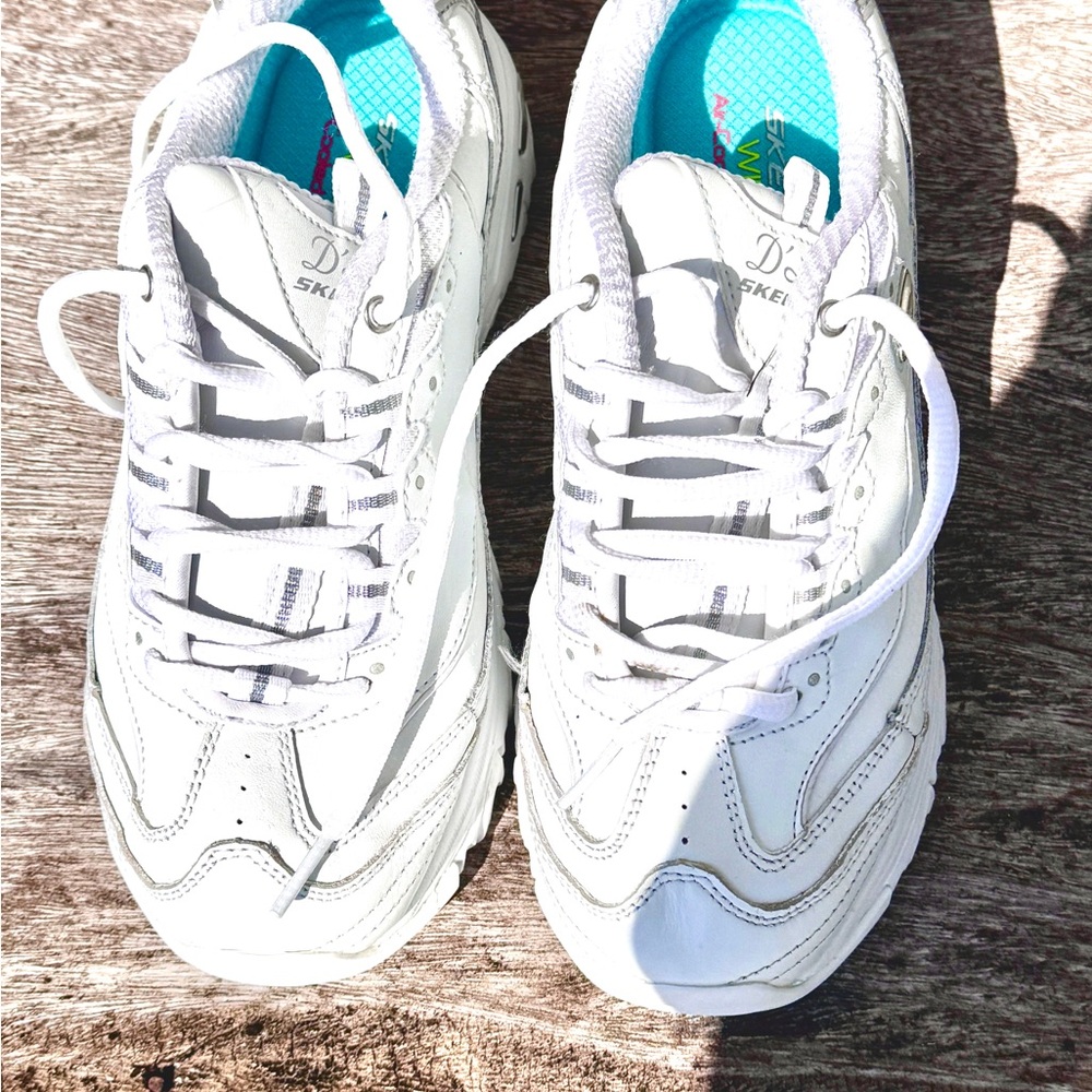 Skechers D’Lites Women's White  Sneakers